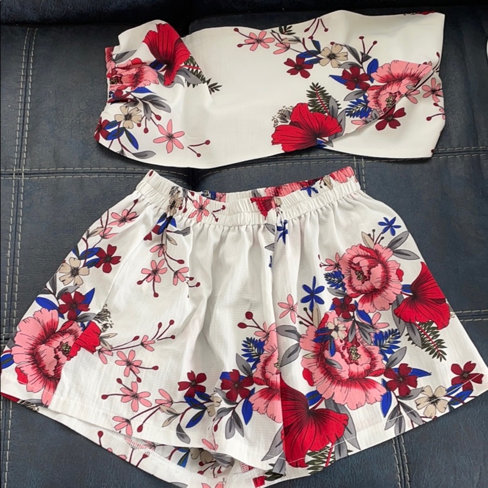 Zaful flower two piece